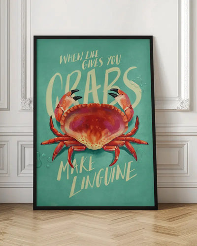 When Life Gives You Crabs - Stretched Canvas, Poster or Fine Art Print I Heart Wall Art