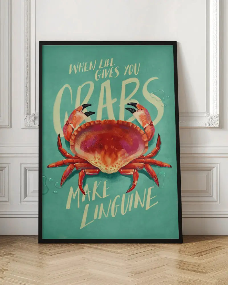 When Life Gives You Crabs - Stretched Canvas, Poster or Fine Art Print I Heart Wall Art