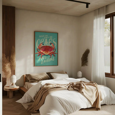 When Life Gives You Crabs - Stretched Canvas, Poster or Fine Art Print I Heart Wall Art