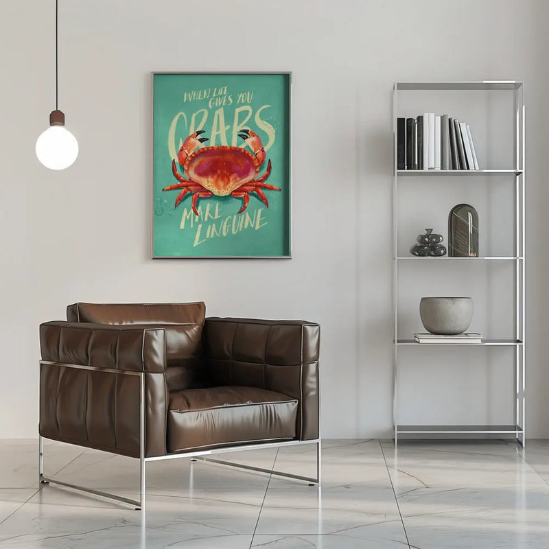 When Life Gives You Crabs - Stretched Canvas, Poster or Fine Art Print I Heart Wall Art