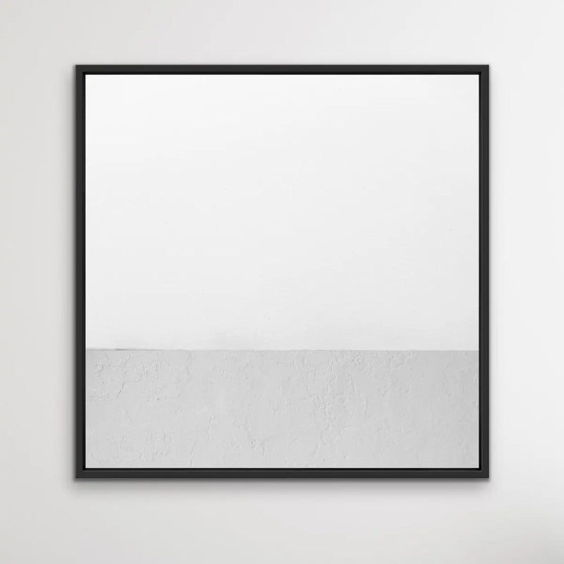 White Whispers - Square Abstract White Grey Geometric Wall Art Canvas Print I Heart Wall Art Australia