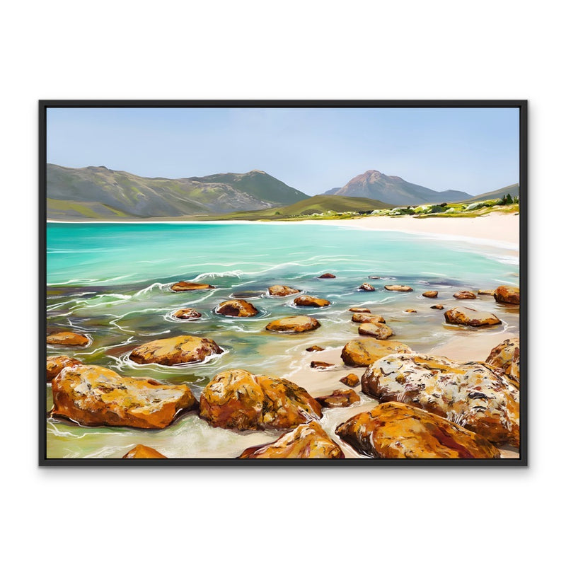 Wineglass Bay - Tasmania Landscape Coastal Stretched Canvas, Poster or Fine Art Print