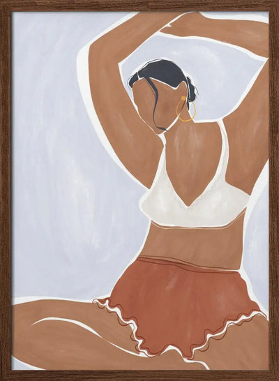 Woman Doing Yoga In Bikini Print By Ivy Green Illustrations - Stretched Canvas, Poster or Fine Art Print I Heart Wall Art