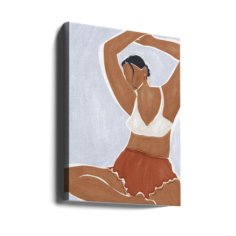 Woman Doing Yoga In Bikini Print By Ivy Green Illustrations - Stretched Canvas, Poster or Fine Art Print I Heart Wall Art