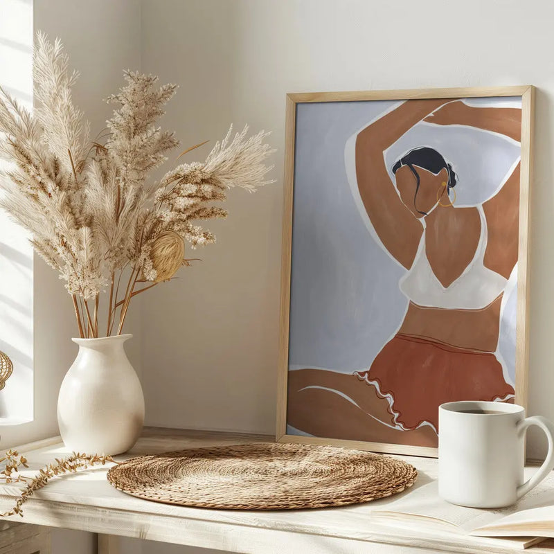 Woman Doing Yoga In Bikini Print By Ivy Green Illustrations - Stretched Canvas, Poster or Fine Art Print I Heart Wall Art