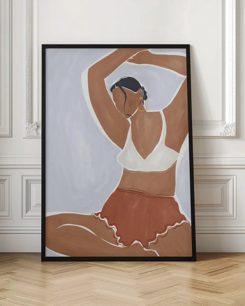 Woman Doing Yoga In Bikini Print By Ivy Green Illustrations - Stretched Canvas, Poster or Fine Art Print I Heart Wall Art