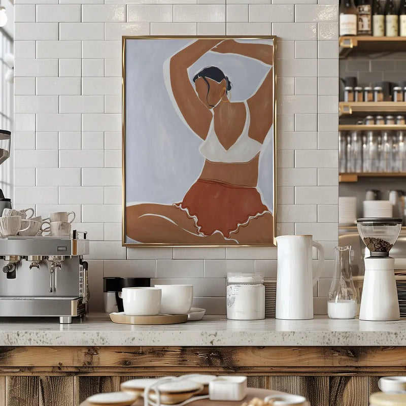 Woman Doing Yoga In Bikini Print By Ivy Green Illustrations - Stretched Canvas, Poster or Fine Art Print I Heart Wall Art