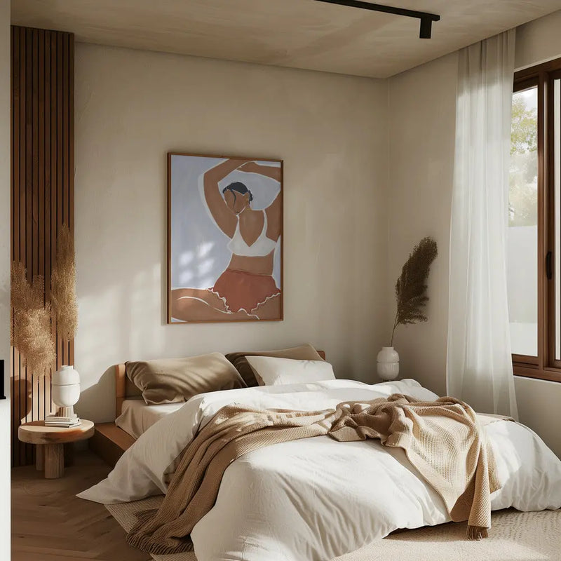 Woman Doing Yoga In Bikini Print By Ivy Green Illustrations - Stretched Canvas, Poster or Fine Art Print I Heart Wall Art