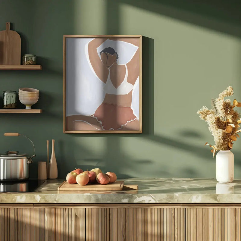 Woman Doing Yoga In Bikini Print By Ivy Green Illustrations - Stretched Canvas, Poster or Fine Art Print I Heart Wall Art