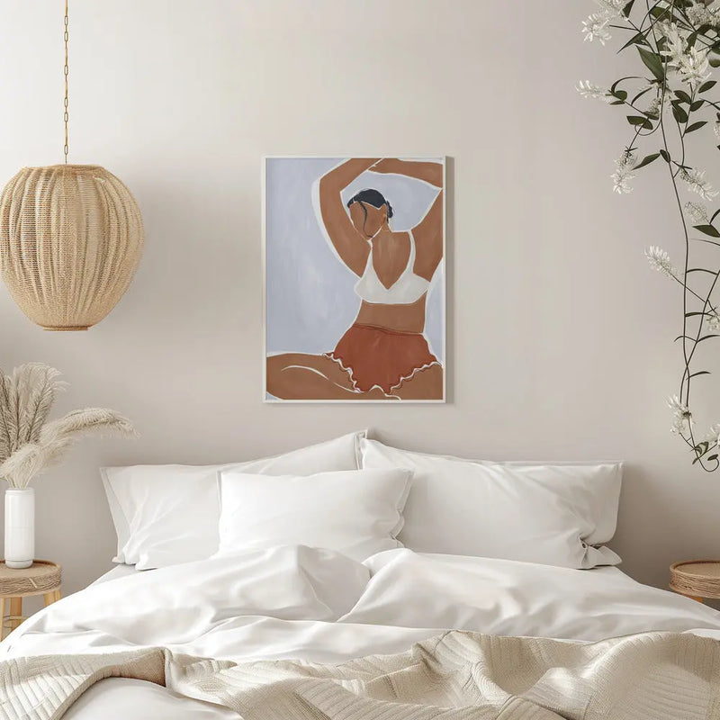 Woman Doing Yoga In Bikini Print By Ivy Green Illustrations - Stretched Canvas, Poster or Fine Art Print I Heart Wall Art