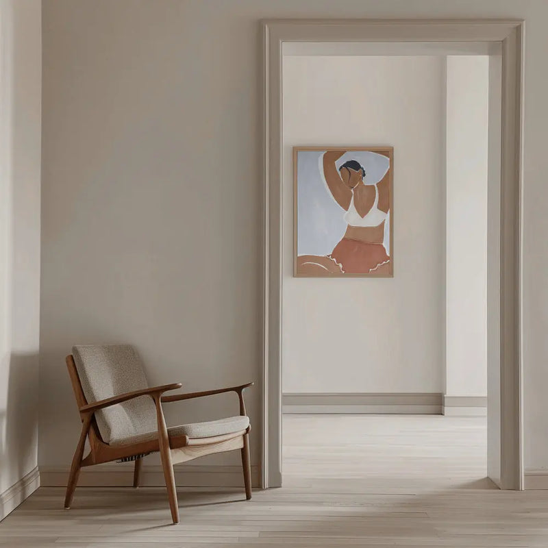 Woman Doing Yoga In Bikini Print By Ivy Green Illustrations - Stretched Canvas, Poster or Fine Art Print I Heart Wall Art