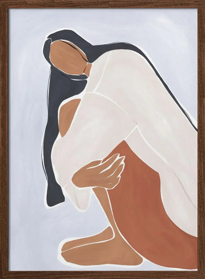 Woman Embracing Herself Print By Ivy Green Illustrations - Stretched Canvas, Poster or Fine Art Print I Heart Wall Art