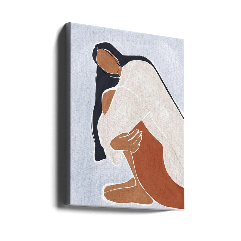 Woman Embracing Herself Print By Ivy Green Illustrations - Stretched Canvas, Poster or Fine Art Print I Heart Wall Art