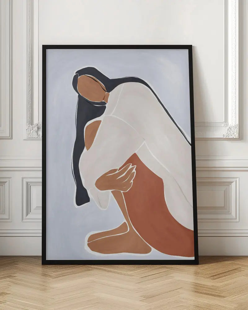 Woman Embracing Herself Print By Ivy Green Illustrations - Stretched Canvas, Poster or Fine Art Print I Heart Wall Art