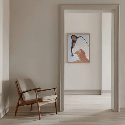 Woman Embracing Herself Print By Ivy Green Illustrations - Stretched Canvas, Poster or Fine Art Print I Heart Wall Art