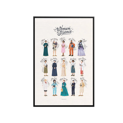 Women of Science by Nour Tohme- Stretched Canvas Print or Framed Fine Art Print - Artwork