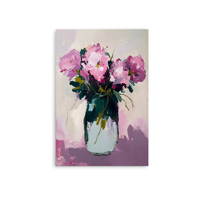 You Make Me Happy - Floral Bouquet Abstract Artwork Stretched Canvas Print or Framed Fine Art Print - Artwork