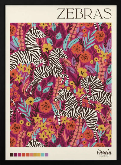 ZEBRA. Zebra Collection - Stretched Canvas, Poster or Fine Art Print I Heart Wall Art