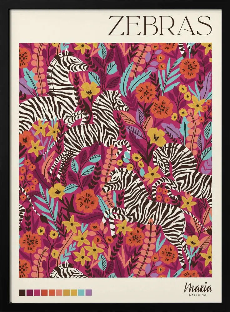 ZEBRA. Zebra Collection - Stretched Canvas, Poster or Fine Art Print I Heart Wall Art