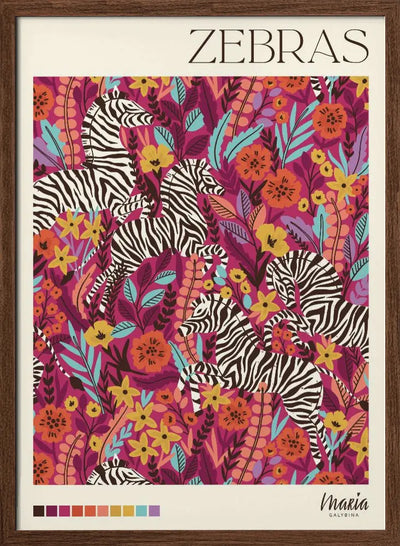 ZEBRA. Zebra Collection - Stretched Canvas, Poster or Fine Art Print I Heart Wall Art