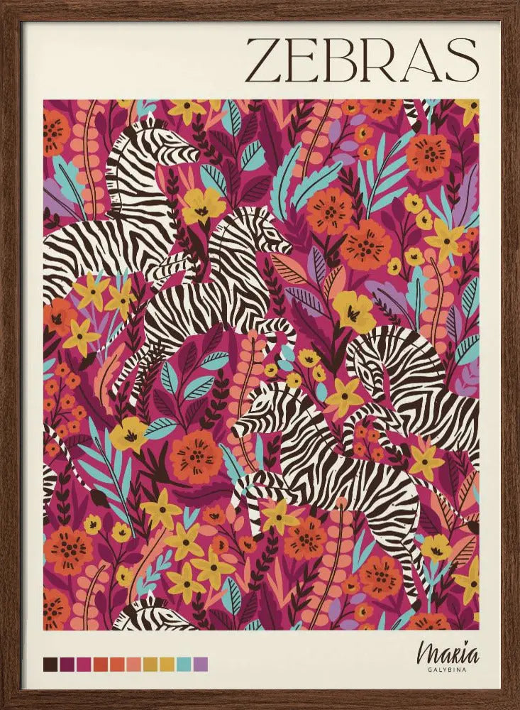 ZEBRA. Zebra Collection - Stretched Canvas, Poster or Fine Art Print I Heart Wall Art