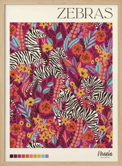 ZEBRA. Zebra Collection - Stretched Canvas, Poster or Fine Art Print I Heart Wall Art