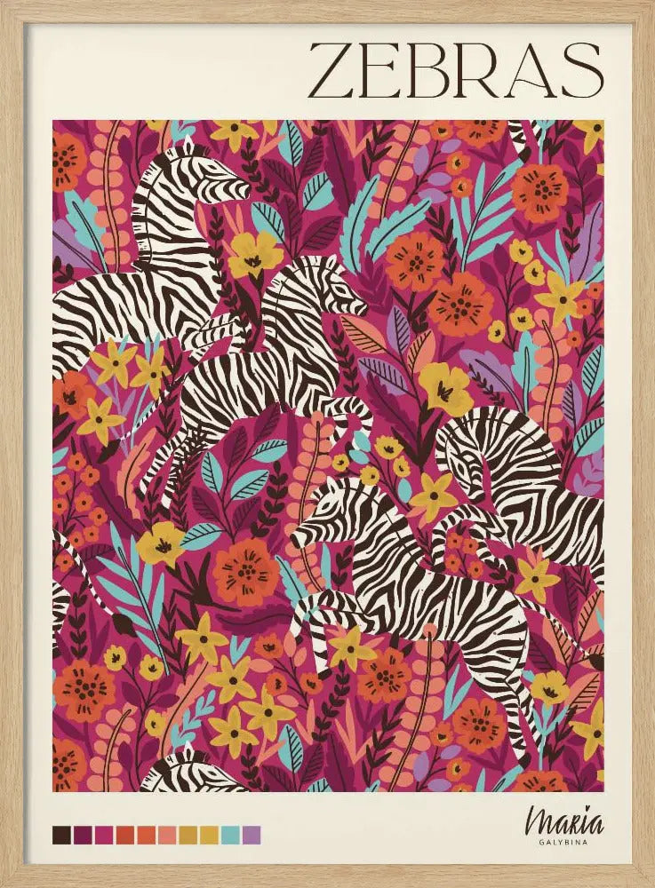 ZEBRA. Zebra Collection - Stretched Canvas, Poster or Fine Art Print I Heart Wall Art