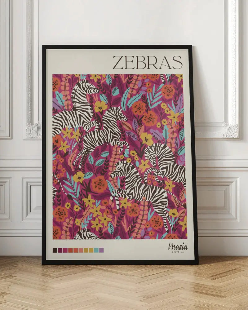ZEBRA. Zebra Collection - Stretched Canvas, Poster or Fine Art Print I Heart Wall Art