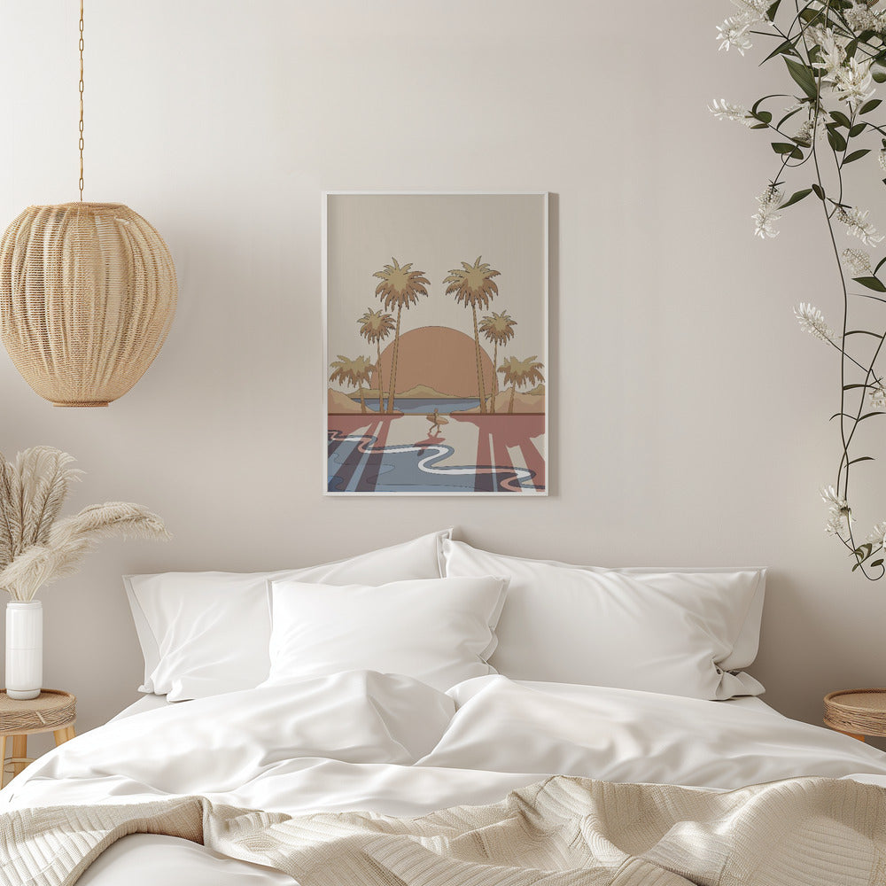 A beach stroll - Stretched Canvas, Poster or Fine Art Print I Heart Wall Art