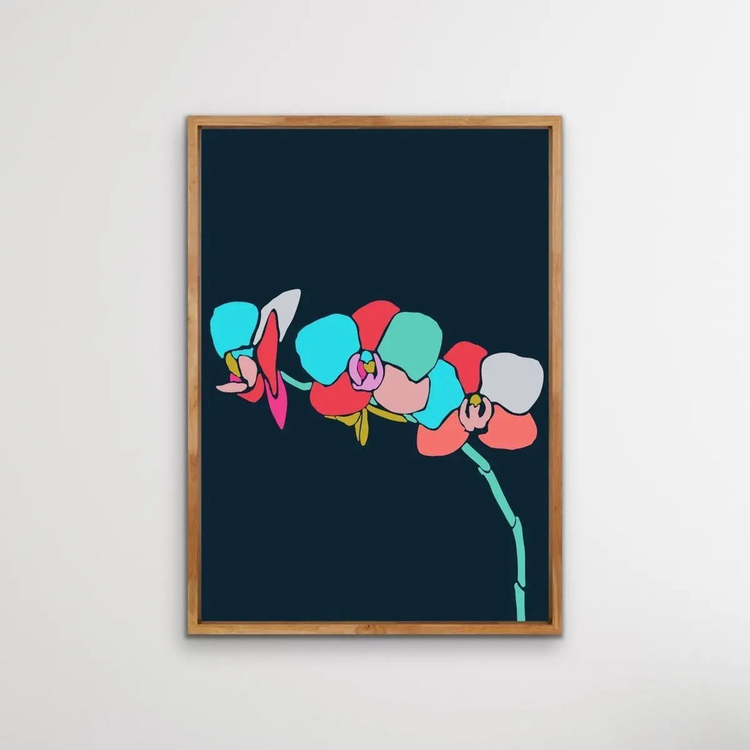 A Botanical Rainbow / Print Two (Orchid) - Colourful Jungle Canvas or Art Print Set - I Heart Wall Art - Poster Print, Canvas Print or Framed Art Print