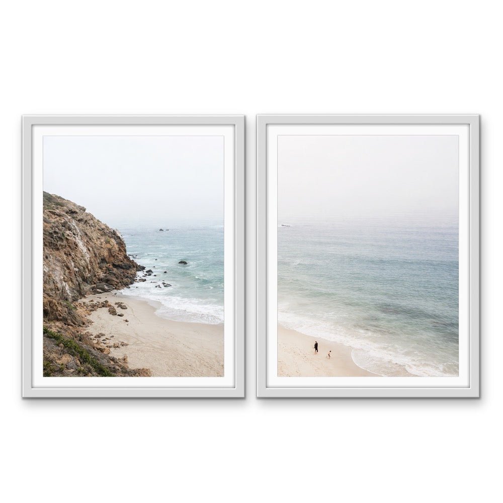 A Coastal View - Two Piece Photographic Beach Print Set - I Heart Wall Art - Poster Print, Canvas Print or Framed Art Print