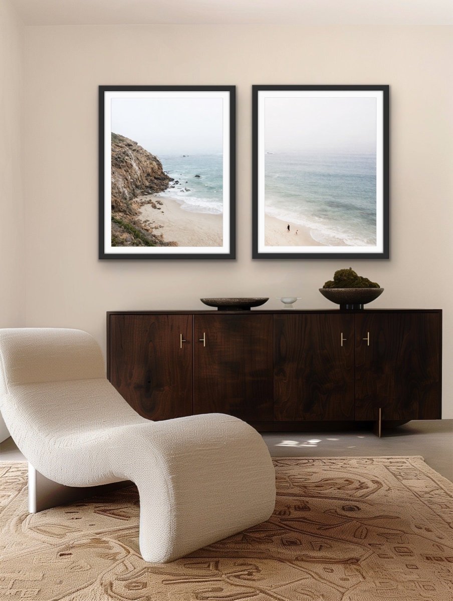 A Coastal View - Two Piece Photographic Beach Print Set - I Heart Wall Art - Poster Print, Canvas Print or Framed Art Print