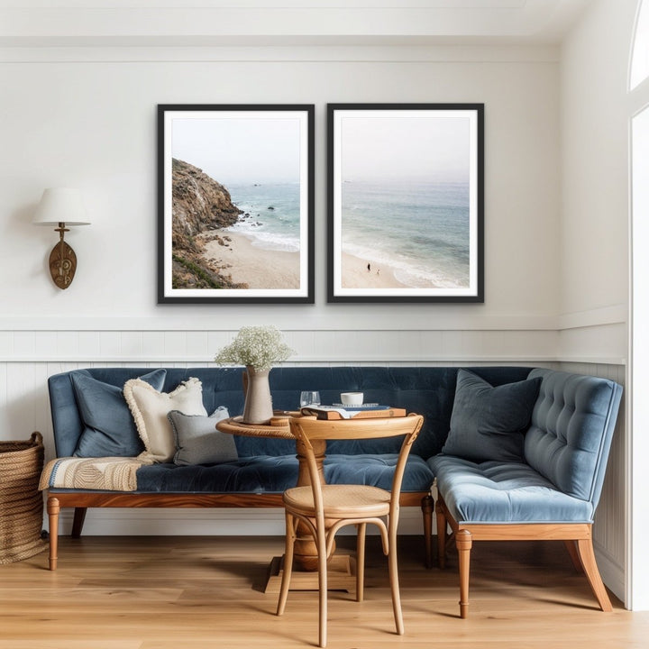 A Coastal View - Two Piece Photographic Beach Print Set - I Heart Wall Art - Poster Print, Canvas Print or Framed Art Print