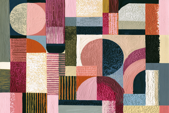 xxxx by IHeartStudio - Colourful Geometric Canvas Print