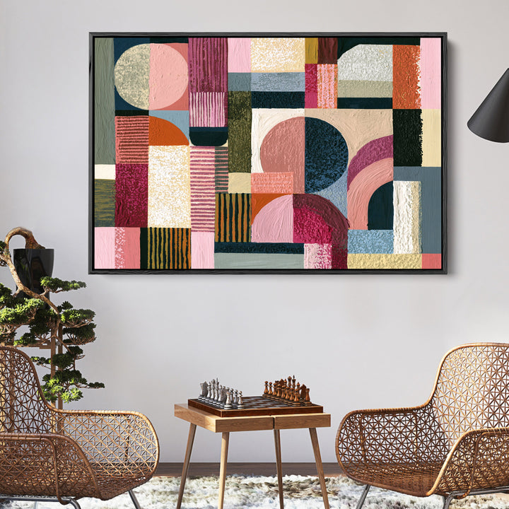xxxx by IHeartStudio - Colourful Geometric Canvas Print