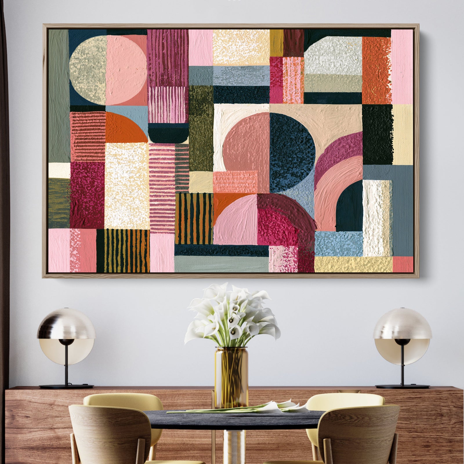 xxxx by IHeartStudio - Colourful Geometric Canvas Print
