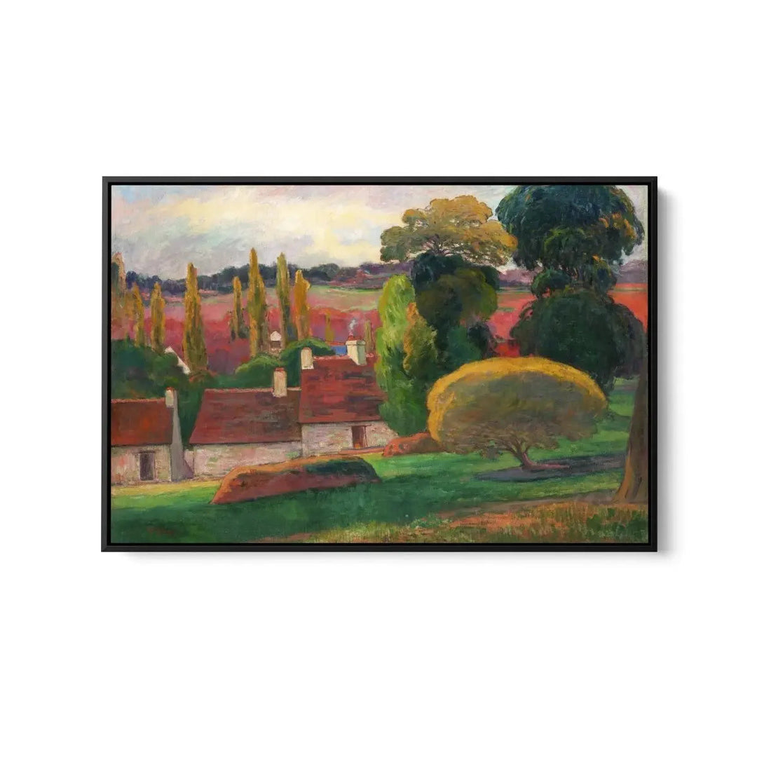 A Farm in Brittany (ca. 1894) by Paul Gauguin - Stretched Canvas Print or Framed Fine Art Print - Artwork - I Heart Wall Art - Poster Print, Canvas Print or Framed Art Print