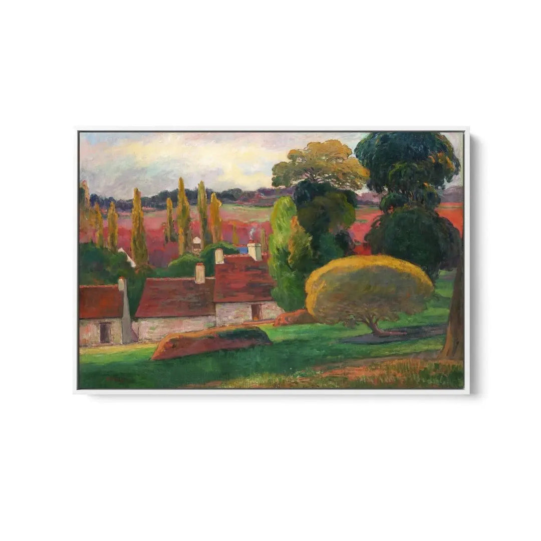 A Farm in Brittany (ca. 1894) by Paul Gauguin - Stretched Canvas Print or Framed Fine Art Print - Artwork - I Heart Wall Art - Poster Print, Canvas Print or Framed Art Print
