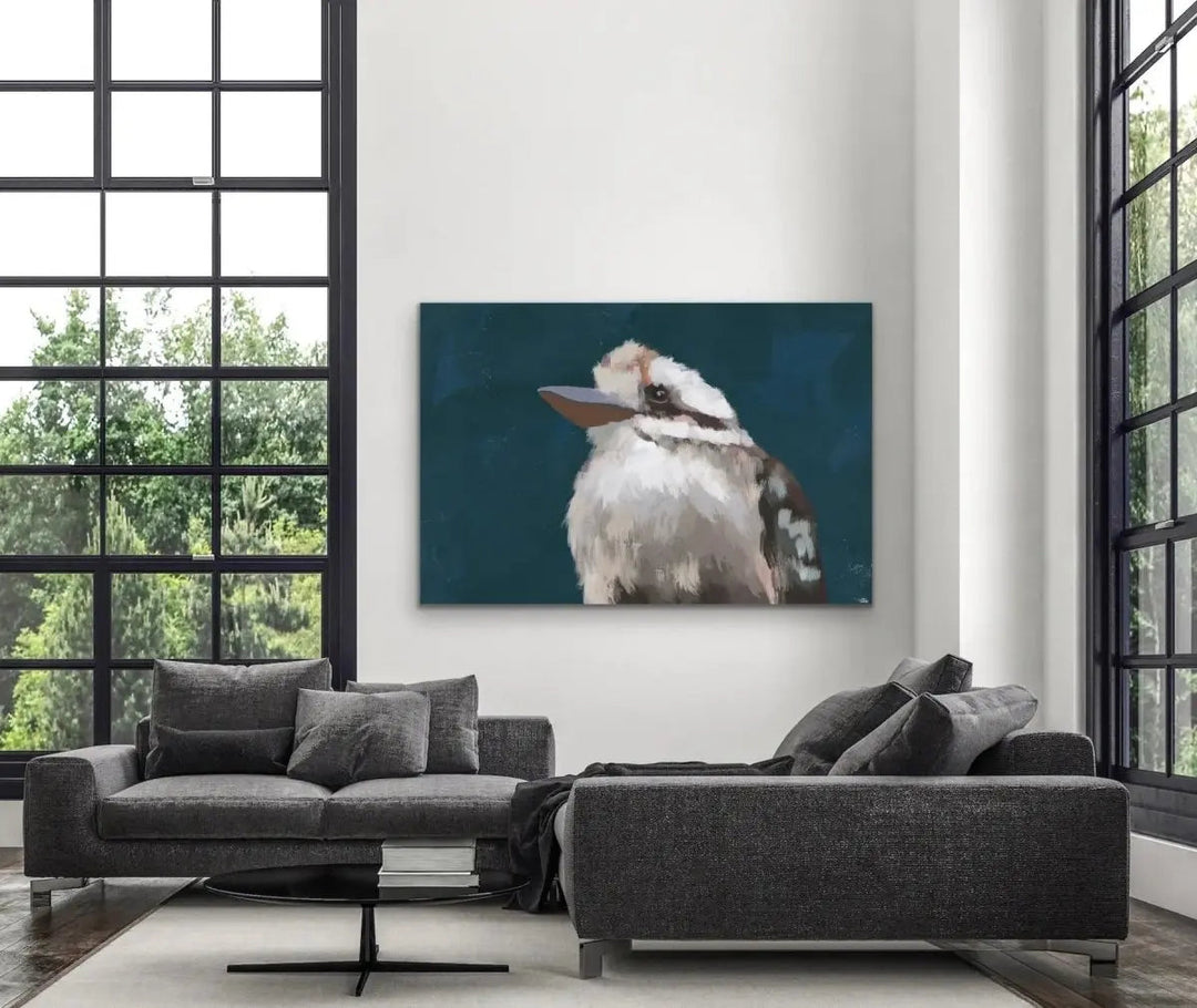 A Friend Indeed - Australian Kookaburra Native Bird Canvas or Art Print - I Heart Wall Art - Poster Print, Canvas Print or Framed Art Print