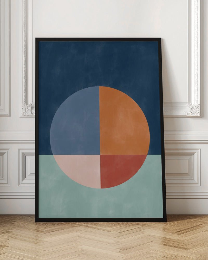 A Large Segmented Circle - Stretched Canvas, Poster or Fine Art Print - I Heart Wall Art - Poster Print, Canvas Print or Framed Art Print