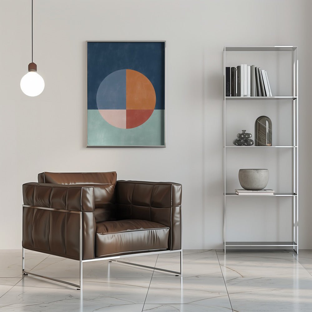 A Large Segmented Circle - Stretched Canvas, Poster or Fine Art Print - I Heart Wall Art - Poster Print, Canvas Print or Framed Art Print