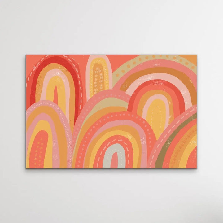 A Long Way From Kansas - Boho Rainbow Earth-Toned Print - I Heart Wall Art - Poster Print, Canvas Print or Framed Art Print