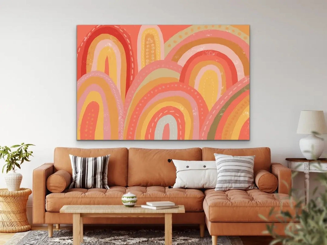 A Long Way From Kansas - Boho Rainbow Earth-Toned Print - I Heart Wall Art - Poster Print, Canvas Print or Framed Art Print