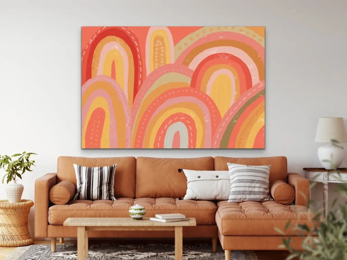 A Long Way From Kansas - Boho Rainbow Earth-Toned Print - I Heart Wall Art - Poster Print, Canvas Print or Framed Art Print