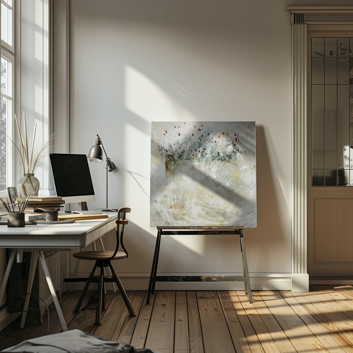 A new day - Square Stretched Canvas, Poster or Fine Art Print I Heart Wall Art