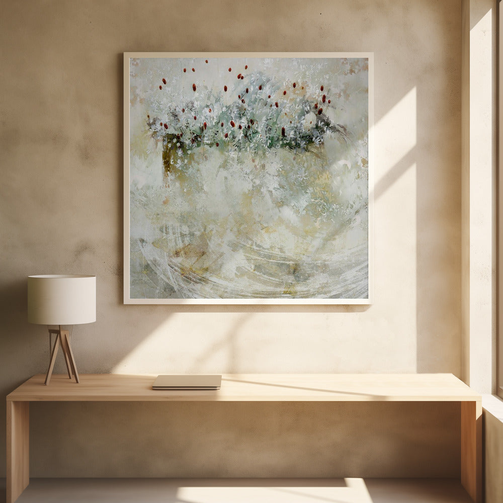 A new day - Square Stretched Canvas, Poster or Fine Art Print I Heart Wall Art