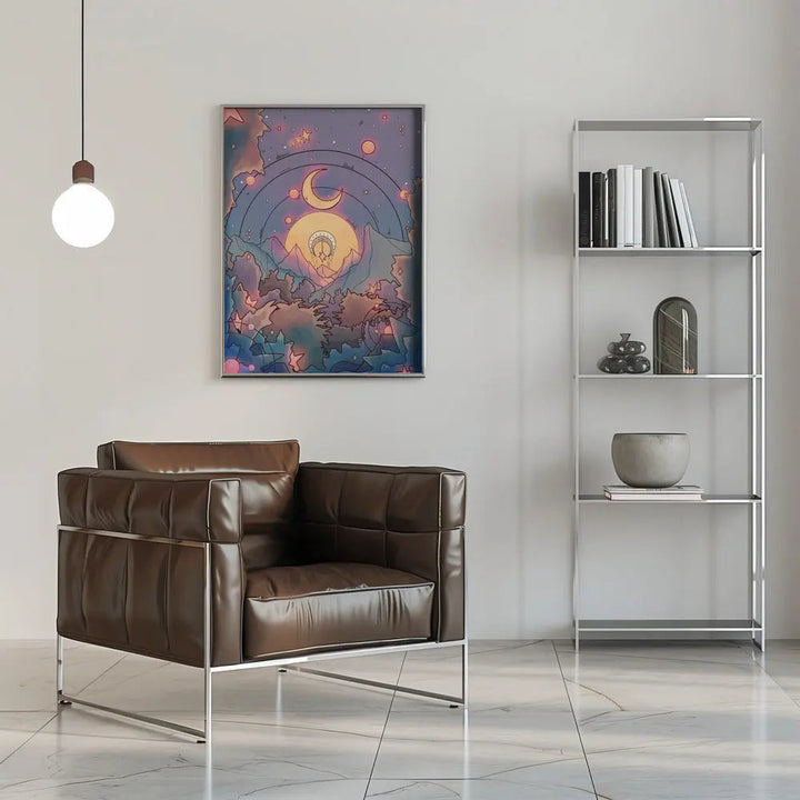 A Nightitme Forest - Stretched Canvas, Poster or Fine Art Print I Heart Wall Art