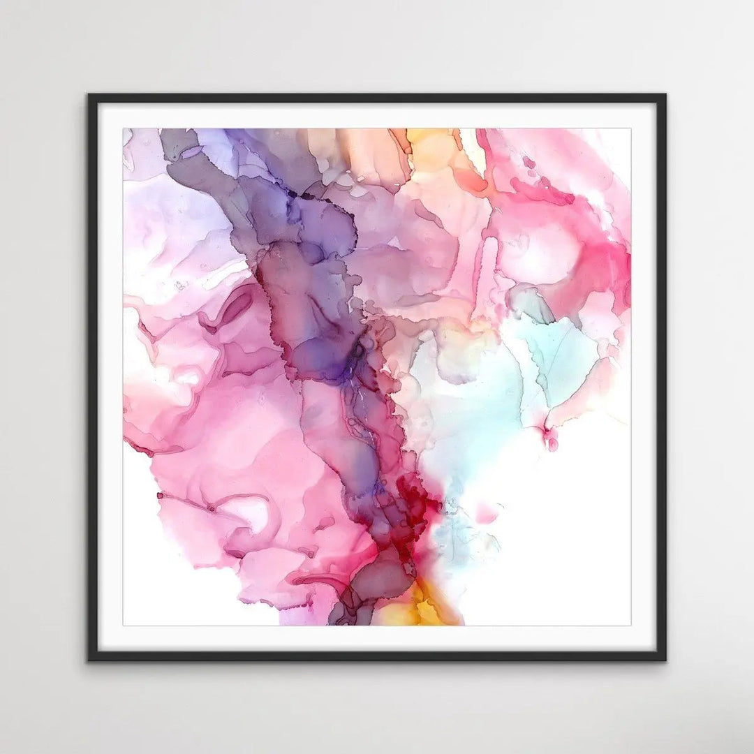 A Passing Thought - Pink and Purple Abstract Alcohol Ink Painting Wall Art Print - I Heart Wall Art - Poster Print, Canvas Print or Framed Art Print