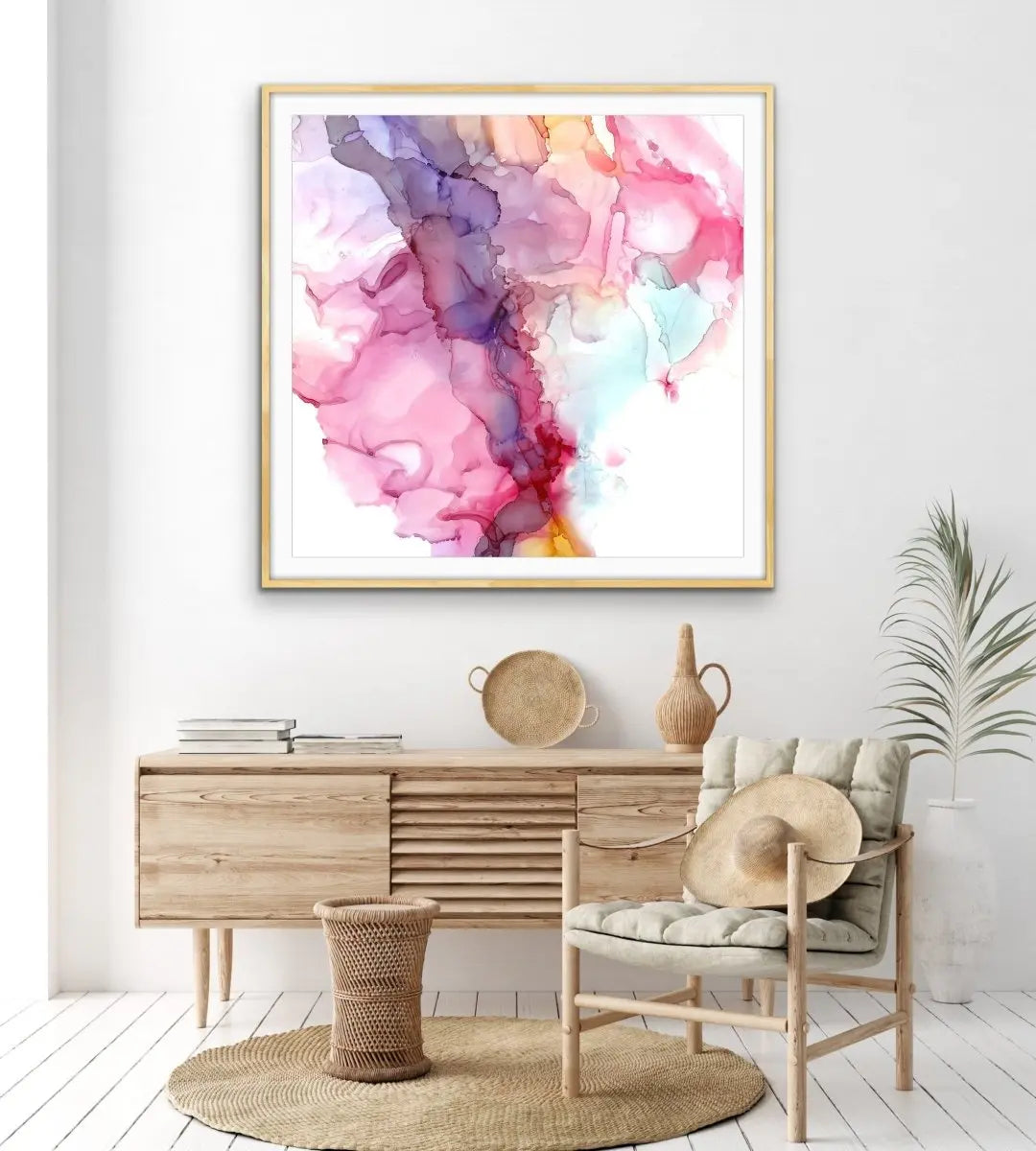 A Passing Thought - Pink and Purple Abstract Alcohol Ink Painting Wall Art Print - I Heart Wall Art - Poster Print, Canvas Print or Framed Art Print