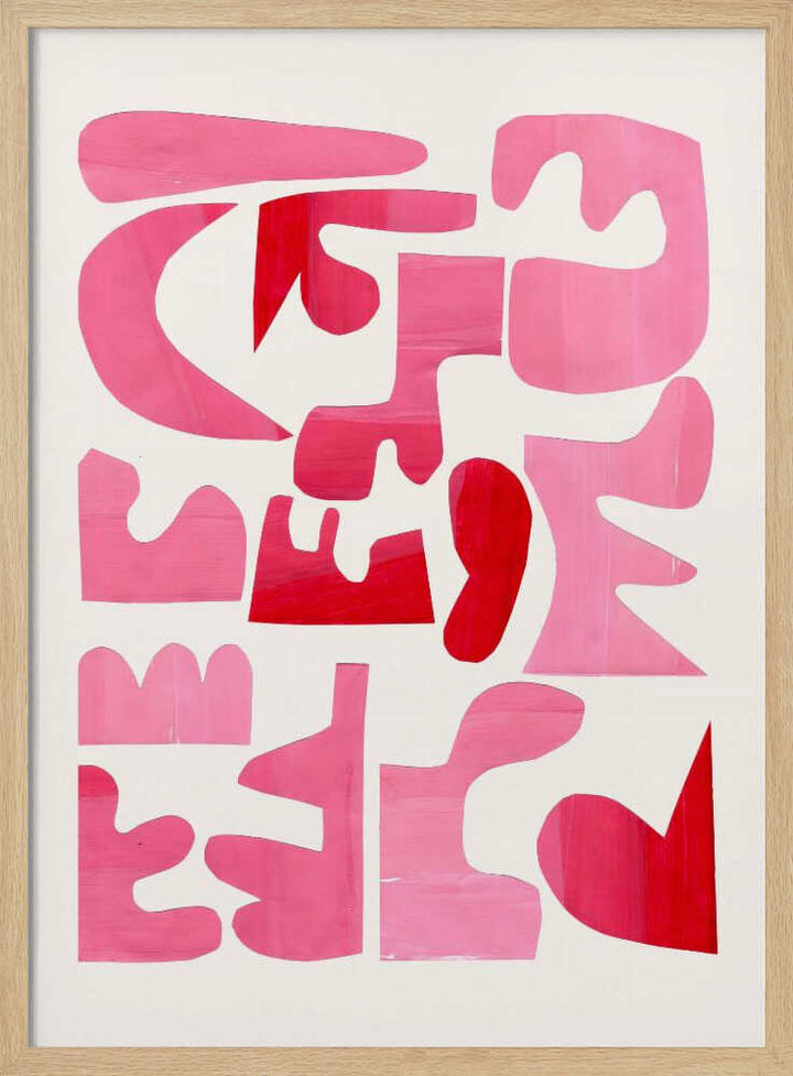 A Pink Puzzle - Stretched Canvas, Poster or Fine Art Print - I Heart Wall Art - Poster Print, Canvas Print or Framed Art Print